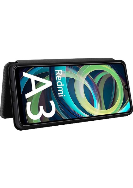 Kart Tutucu Kickstand ile Xiaomi Redmi A3 Manyetik Karbon Fiber Için Kılıf (Yurt Dışından) fiyatları