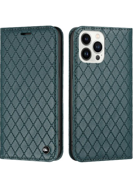 IPhone 15 Için Kılıf Pro Kartvizit Yuvaları Tutucu Cüzdan Çevir Manyetik (Yurt Dışından)