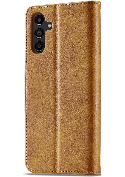 Mellow Mall Samsung Galaxy Holder 5g Için Tutucu ile Buzağı Doku Yatay Kapak (Yurt Dışından)