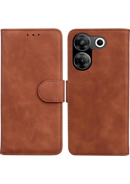 Tecno Camon Için Flip Case 20 Pro 5g Manyetik Standı Tutucu Kart Yuvası Pu (Yurt Dışından)