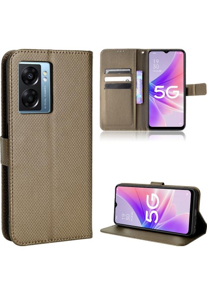Oppo A57 5g Kickstand Manyetik Cüzdan Kart Tutucu Kapak Için Kılıf (Yurt Dışından)
