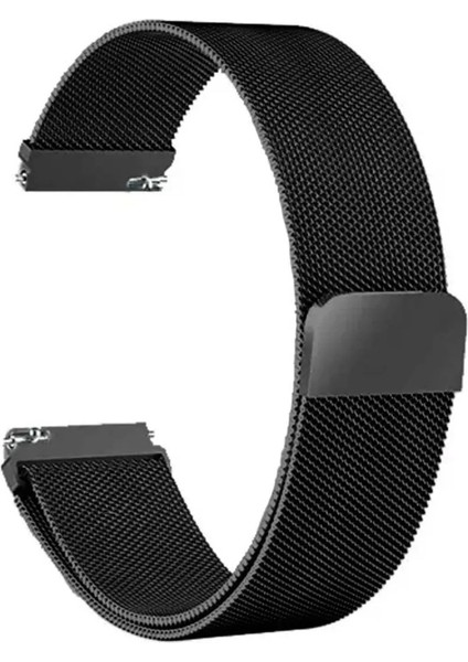 Amazfit Pace 2 Stratos ile Uyumlu Kordon Hasır Metal Örgü Mıknatıslı Milano Kayış