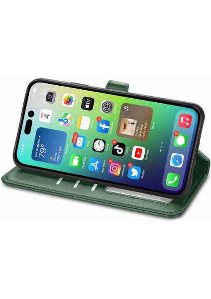 IPhone 14 Için Kılıf Artı Deri Çanta Zarif Iş Moda Tasarımı (Yurt Dışından)