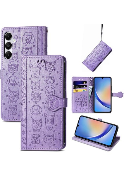 Samsung Galaxy A35 5g Darbeye Karikatür Hayvanlar Için Kılıf Kısa Kayış (Yurt Dışından) modelleri