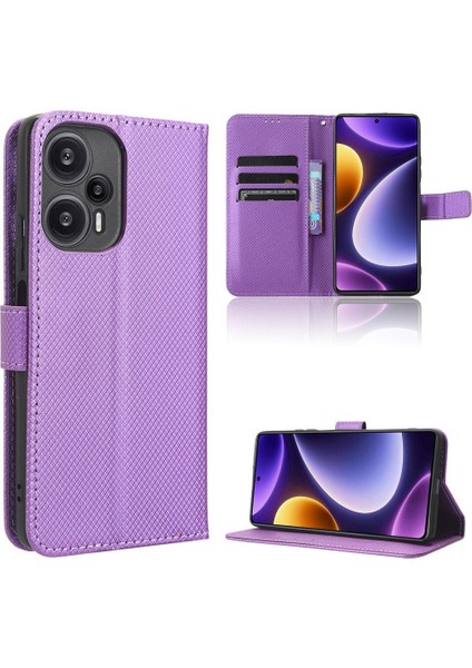 Xiaomi Poco F5 5g Kickstand Kapak Manyetik Cüzdan Kart Tutucu (Yurt Dışından)
