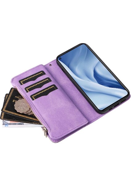 Xiaomi 11 Lite Fermuar Cüzdan Tarzı Iki Renkli Dikiş Kickstand (Yurt Dışından) fırsatları