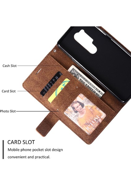 Oneplus 8 Için Kılıf Pro Cüzdan Flip Folio Manyetik Kart Tutucu Kickstand Pu (Yurt Dışından) modelleri