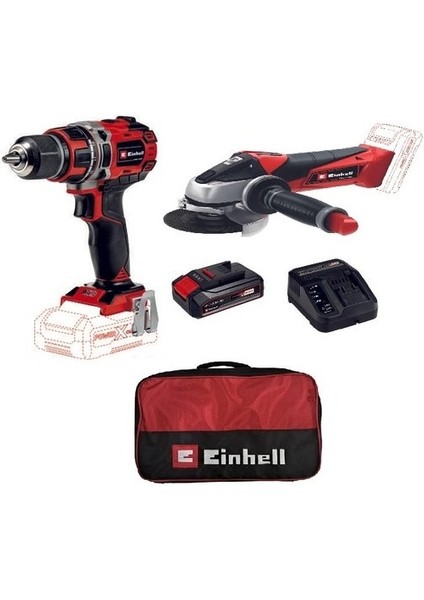 Eınhell Te-Cd 18/50 Lı Bl Solo+Tc-Ag 18/115 Lı Solo+Çnt+ 2,5 Ah Pxc Strt Kit