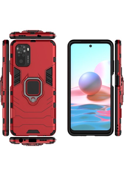Xiaomi Redmi Not 10 4g Darbeye Kapak Için Kickstand Askeri Damla (Yurt Dışından) fiyatları