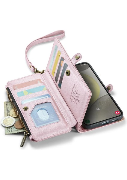 Samsung Galaxy S24 Artı Kılıf Için Crossbody Durumda Cüzdan Fermuar Faturaları Yuvası (Yurt Dışından) modelleri