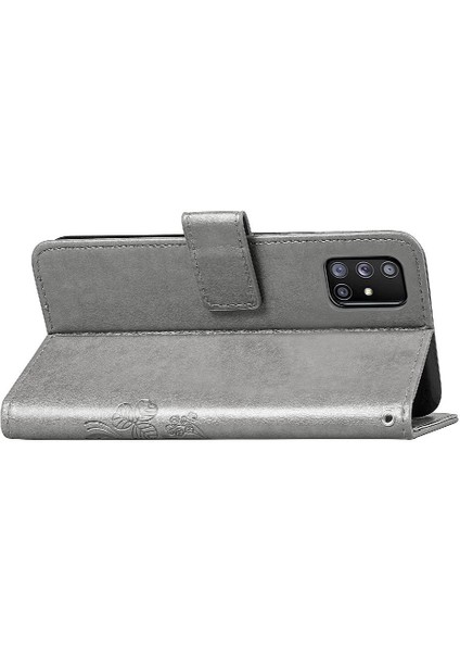 Samsung Galaxy A71 5g Zarif Iş Dört Yapraklı Yonca Flip Case (Yurt Dışından)