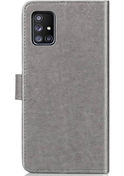 Samsung Galaxy A71 5g Zarif Iş Dört Yapraklı Yonca Flip Case (Yurt Dışından)