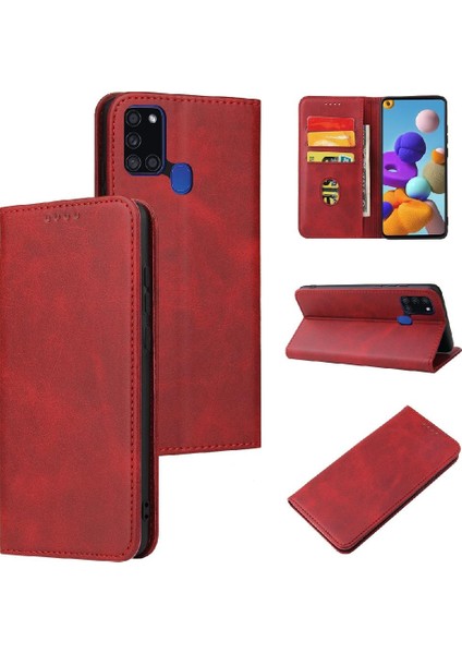 Samsung Galaxy A02/M02 Deri Folio Flip Case Tam Koruma (Yurt Dışından)
