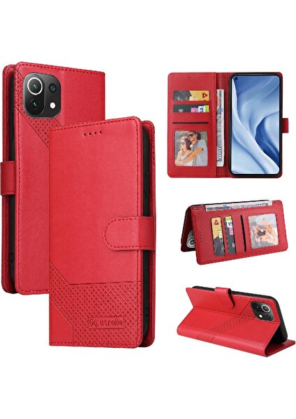 Mellow Mall Xiaomi 11 Lite Darbeye Kickstand Premium Deri 4 Için Flip Case (Yurt Dışından)