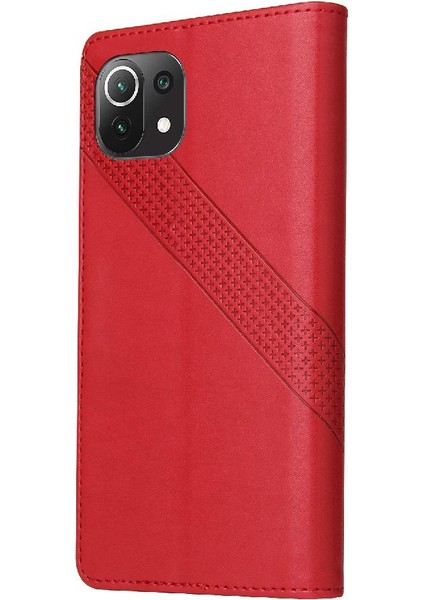 Mellow Mall Xiaomi 11 Lite Darbeye Kickstand Premium Deri 4 Için Flip Case (Yurt Dışından)