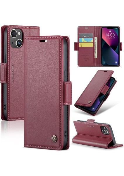 IPhone 14 Için Caseme Durumda Cüzdan Kılıf Kickstand Anti Dolandırıcılık Kart Yuvası Kılıf (Yurt Dışından) fırsatları