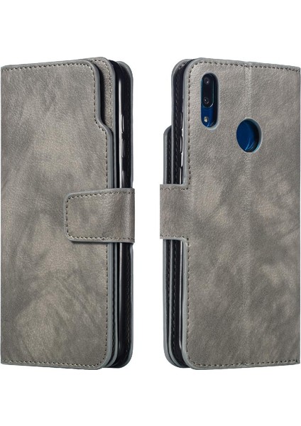 Huawei Huawei 2019 Pu Deri Cüzdan Manyetik 9 Kart Yuvaları Kickstand Için Kılıf (Yurt Dışından)