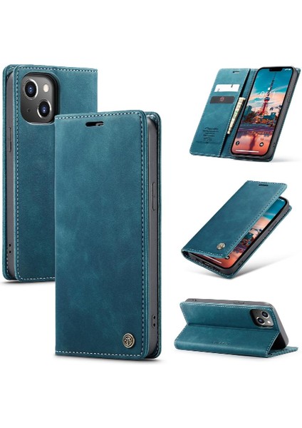 Iphone 14 Için Flip Case Kart Yuvası Kickstand Vintage Pu Deri Cüzdan (Yurt Dışından) indirimleri