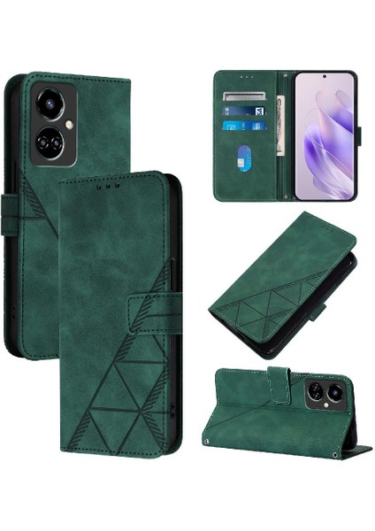 Tecno Camon 19 Pu Deri Kredi Kartı Tutucu Cüzdan Kapak Flip Için Kılıf (Yurt Dışından)