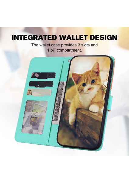 Iphone 15 Için Kılıf Pro Max Deri Kılıf Cüzdan Kapak Kapak Basit Iş (Yurt Dışından)