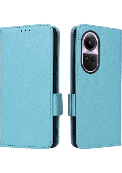 Oppo Için Kılıf Oppo 10 Pro 5g Pu Deri Kart Yuvaları Tutucu Manyetik Yan (Yurt Dışından)