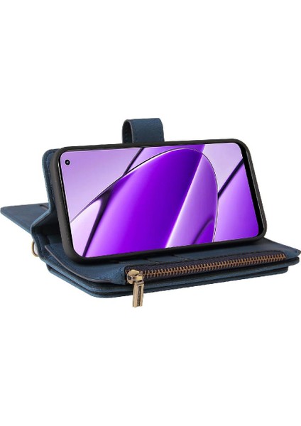 Kart Yuvası Standı Onbeş Kart Yuvaları Fermuar Pu ile Realme 11 4g Için Kılıf (Yurt Dışından)
