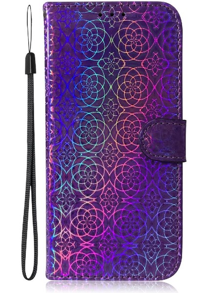 Tecno Spark 20 Pro Artı 4g Glitter Renkli Kart Yuvası Cüzdan Pu Için Kılıf (Yurt Dışından)