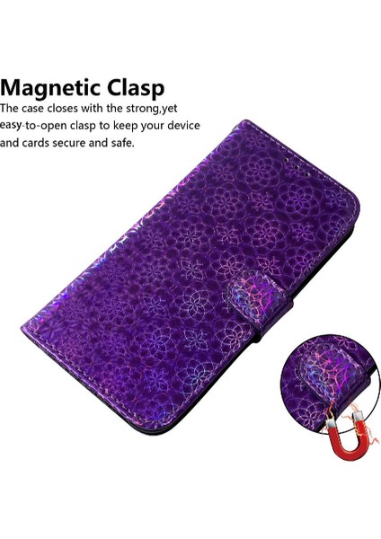 Tecno Spark 20 Pro Artı 4g Glitter Renkli Kart Yuvası Cüzdan Pu Için Kılıf (Yurt Dışından)