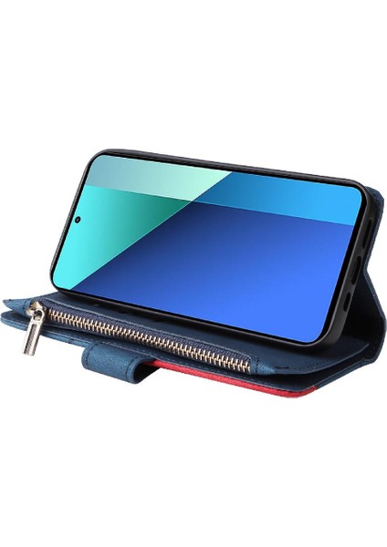 Kart Yuvası Standı Kickstand Iki Renkli Xiaomi Redmi Not 13 4g Için Kılıf (Yurt Dışından)