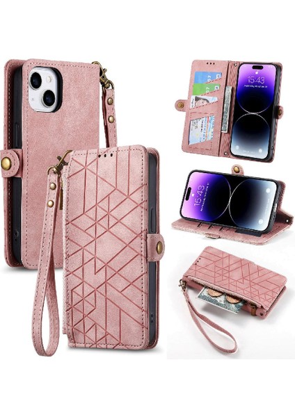 IPhone 14 Için Flip Case Cüzdan Kılıf Basit Iş Flip Kapak (Yurt Dışından)