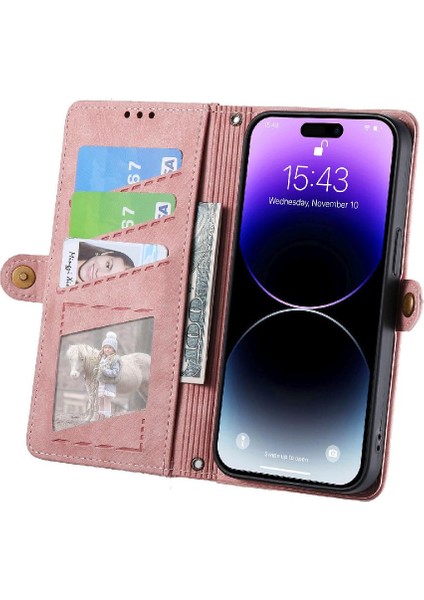 IPhone 14 Için Flip Case Cüzdan Kılıf Basit Iş Flip Kapak (Yurt Dışından) modelleri