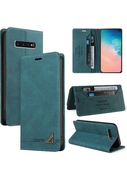 Samsung Galaxy S10 Artı Iki Kart Yuvaları Kickstand Premium Deri (Yurt Dışından)
