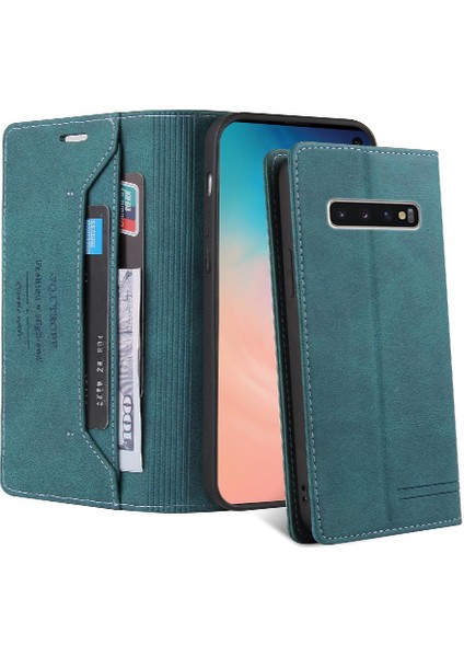 Samsung Galaxy S10 Artı Iki Kart Yuvaları Kickstand Premium Deri (Yurt Dışından)