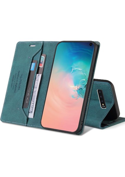 Samsung Galaxy S10 Artı Iki Kart Yuvaları Kickstand Premium Deri (Yurt Dışından)