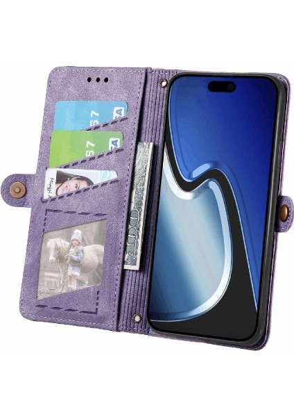 IPhone 15 Için Flip Case Artı Basit Iş Cüzdan Darbeye Kapak Çevirin (Yurt Dışından)