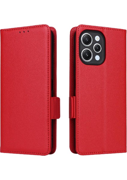 Xiaomi Redmi Için 12 4g Yan Toka Pu Deri Manyetik Kart Yuvaları (Yurt Dışından)