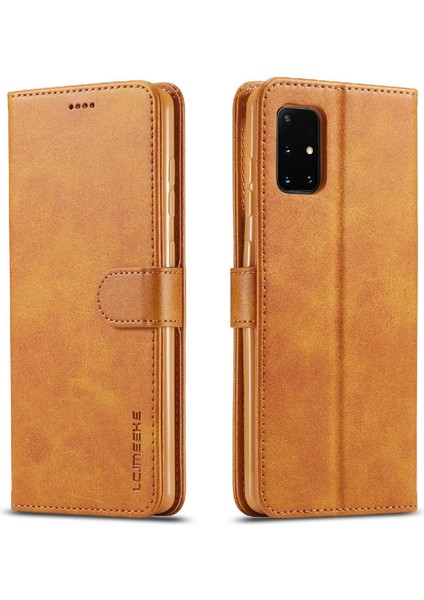 Samsung Galaxy A71 5g Kart Yuvaları Cüzdan Buzağı Doku Yatay (Yurt Dışından)