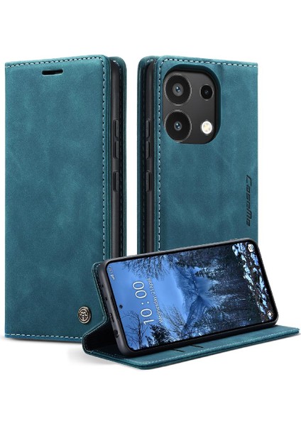 Mellow Mall Xiaomi Redmi Not 13 Için Flip Case 4g Vintage Pu Deri Cüzdan Çevir Folio (Yurt Dışından)