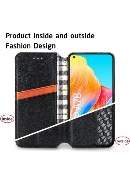 Oppo A78 4g Cüzdan Fonksiyonu Için Kılıf Deri Kılıf Zarif Iş Çevirme (Yurt Dışından) fırsatları