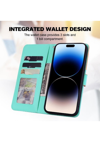 Iphone 14 Için Kılıf Pro / Pro Max Basit Iş Deri Kılıf Cüzdan Flip (Yurt Dışından)