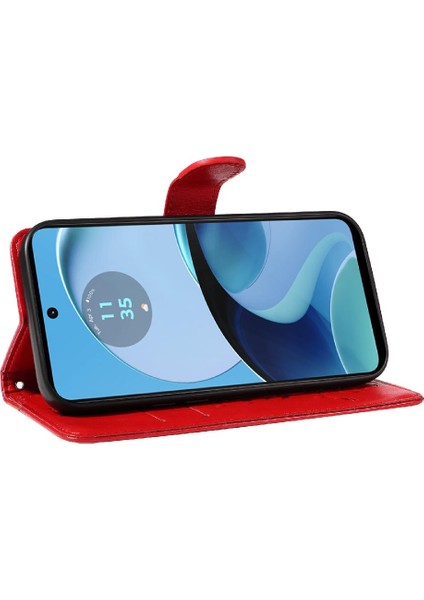 Motorola Moto G14 4g ve Kart Yuvası Için Kılıf Yüksek Kaliteli Deri Kabartmalı (Yurt Dışından) indirimleri