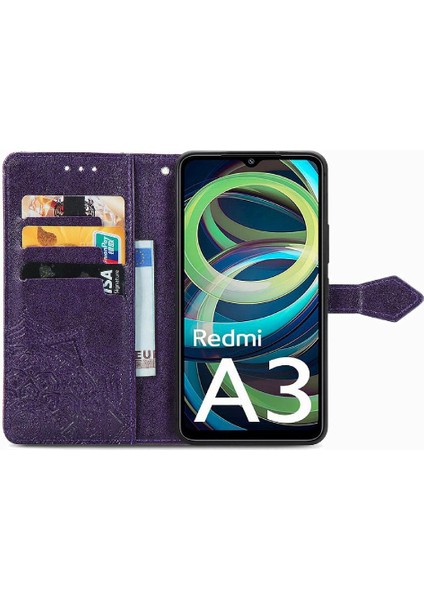 Xiaomi Redmi A3 Flip Kapak Darbeye Zarif Desen Basit (Yurt Dışından) fiyatları