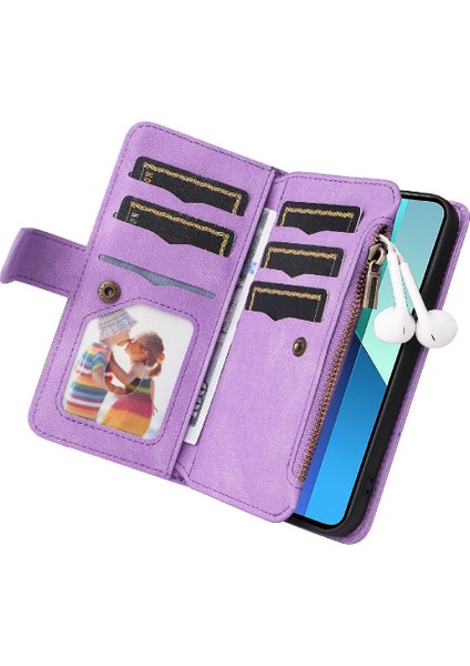 Kart Yuvası Standı Kickstand Iki Renkli Xiaomi Redmi Not 13 4g Için Kılıf (Yurt Dışından)