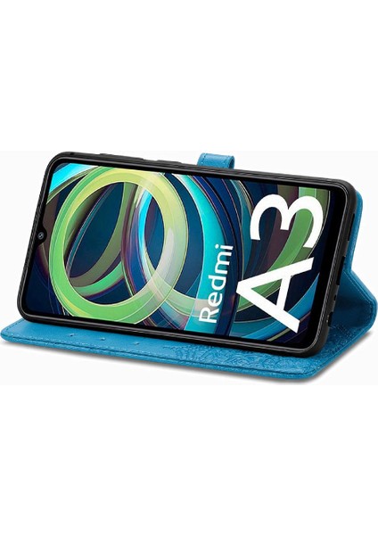 Xiaomi Redmi A3 Flip Kapak Darbeye Zarif Desen Basit (Yurt Dışından)