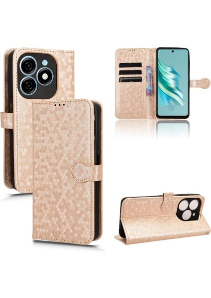 Tecno Spark 20 Manyetik Toka Geometrik Desen Deri Cüzdan Için Kılıf (Yurt Dışından)
