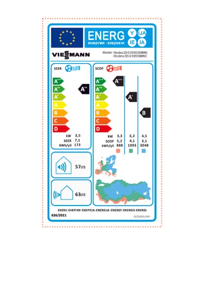 Vitoclima "HİGH SESONAL SERİSİ" 230-S/HE WS2035MHN2 R32 Gaz A++ 12.000 Btu Duvar Tipi İnverter Klima (Montaj DAHİL)