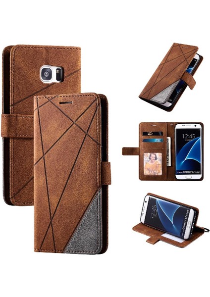 Samsung Galaxy S7 Kenar Cüzdan Flip Folio Darbeye Kart Tutucu (Yurt Dışından)