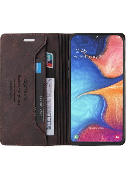 Samsung Galaxy A20E Iki Kart Yuvaları Premium Deri Premium Kılıf (Yurt Dışından)