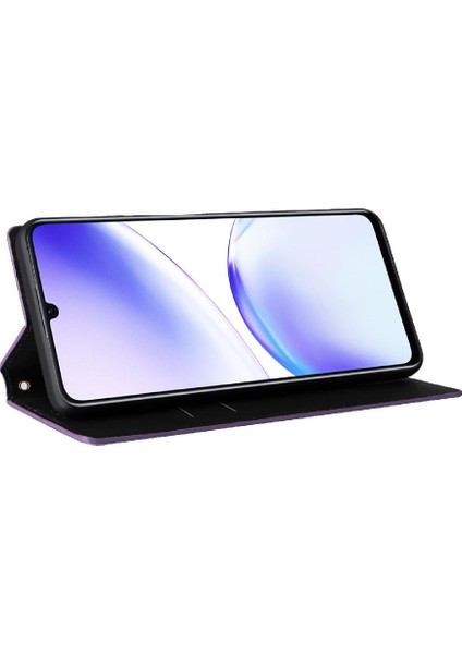 Realme C51 4g Kart Yuvaları Tutucu Manyetik Kapatma 3D Desen Pu (Yurt Dışından)