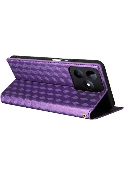Realme C51 4g Kart Yuvaları Tutucu Manyetik Kapatma 3D Desen Pu (Yurt Dışından)